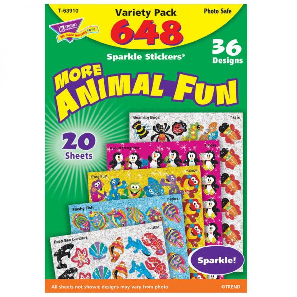 TREND Animal Fun Sparkle Stickers® Variety Pack, 656 ct