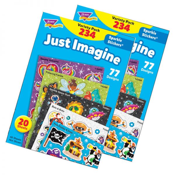 TREND Just Imagine Sparkle Stickers® Variety Pack, 234 Per Pack, 2 Packs