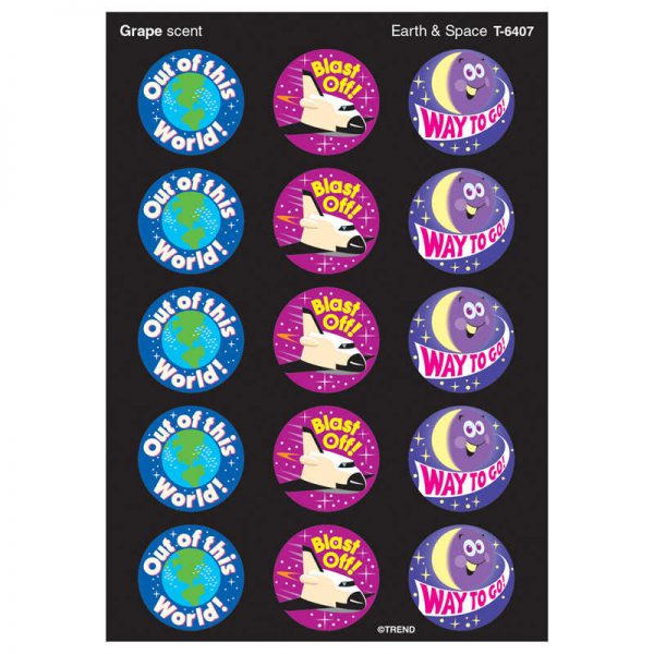 TREND Earth & Space/Grape Stinky Stickers®, 60 ct.