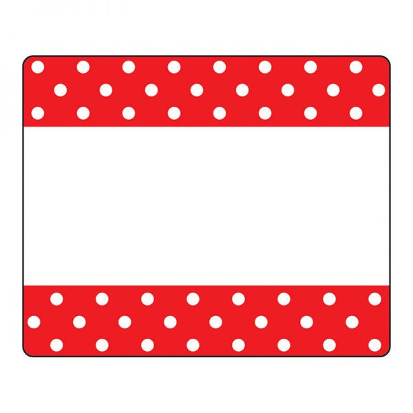 TREND Polka Dots Red Terrific Labels™, 36 ct