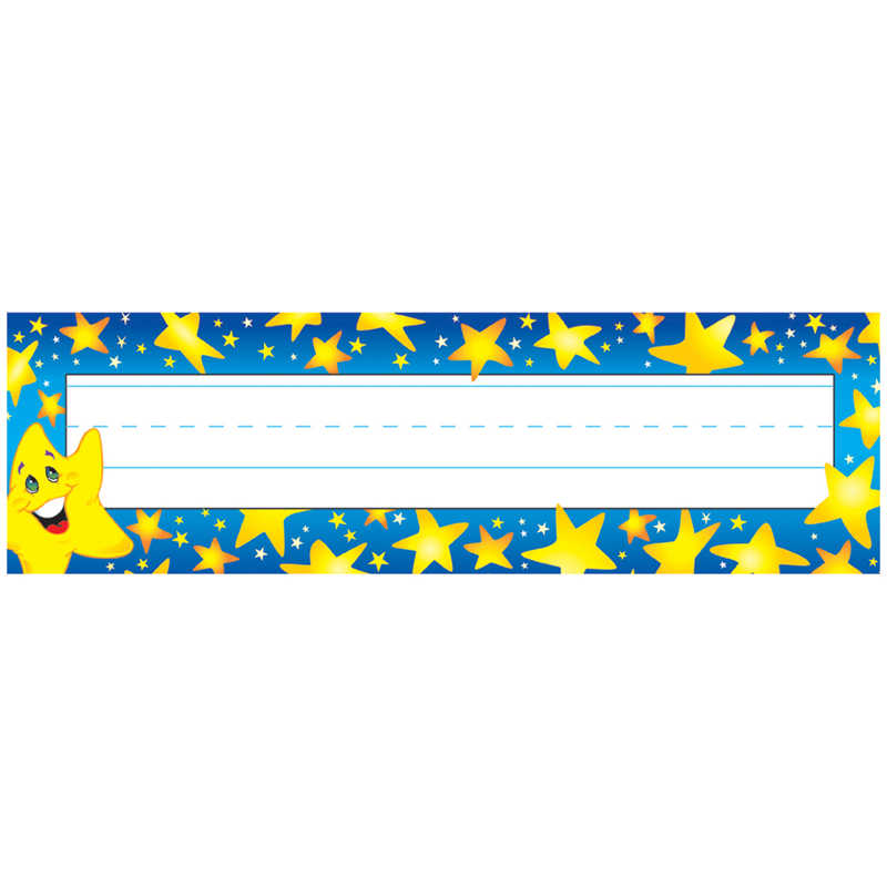 TeachersParadise TREND Super Stars Desk Toppers® Name Plates, 36 ct