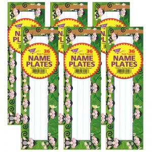 TREND Monkey Mischief® Desk Toppers® Name Plates, 36 Per Pack, 6 Packs