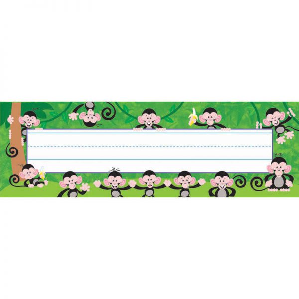 TREND Monkey Mischief® Desk Toppers® Name Plates, 36 ct