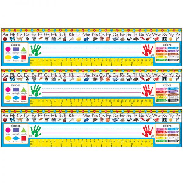 TREND Zaner-Bloser Desk Toppers® Reference Name Plates, PreK-1, 36 Per Pack, 3 Packs