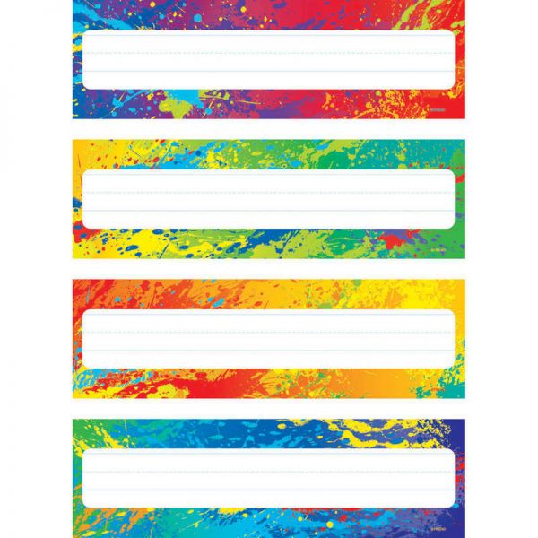 TREND Splashy Colors Desk Toppers® Name Plates Var. Pk., 32 ct