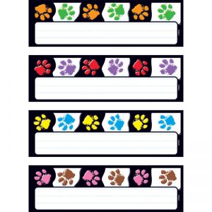 TREND Paw Prints Desk Toppers® Name Plates Variety Pack, 32/pkg