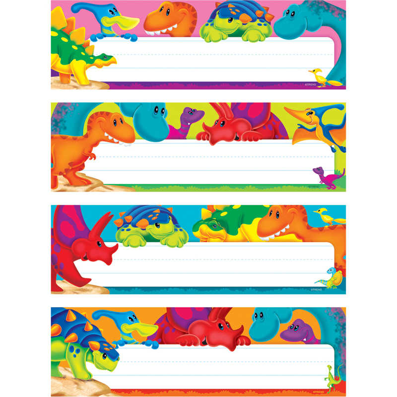 TREND Dino-Mite Pals® Desk Toppers® Name Plates Var. Pk., 32 ct
