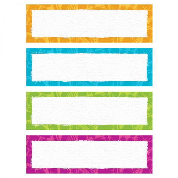 TREND Color Harmony Paint Strokes Name Plates Variety Pack, 32 Count