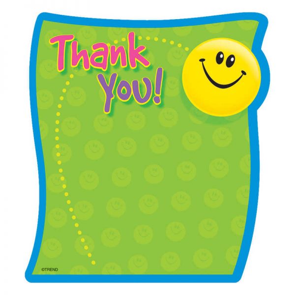 TREND Thank You Note Pad-Shaped, 50 sheets