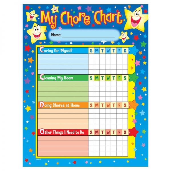 TREND Stars Chore Charts, pad of 25