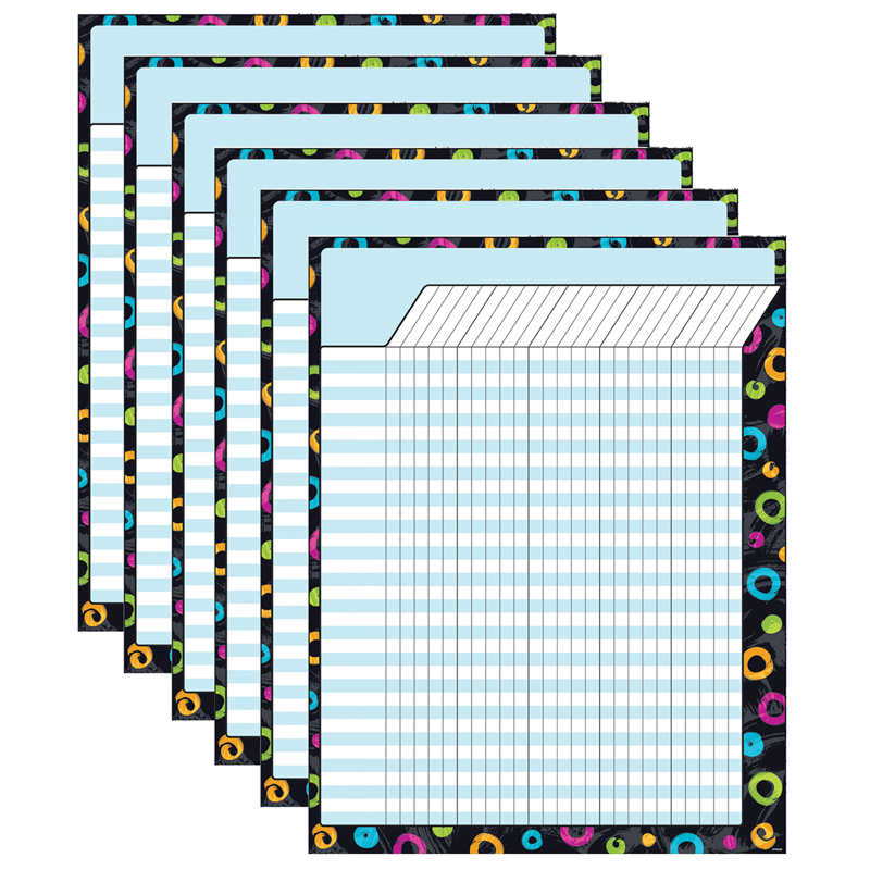TREND Color Harmony Incentive Chart, 17" x 22", Pack of 6