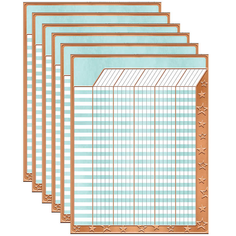 TREND I Heart Metal Incentive Chart, 17" x 22", Pack of 6