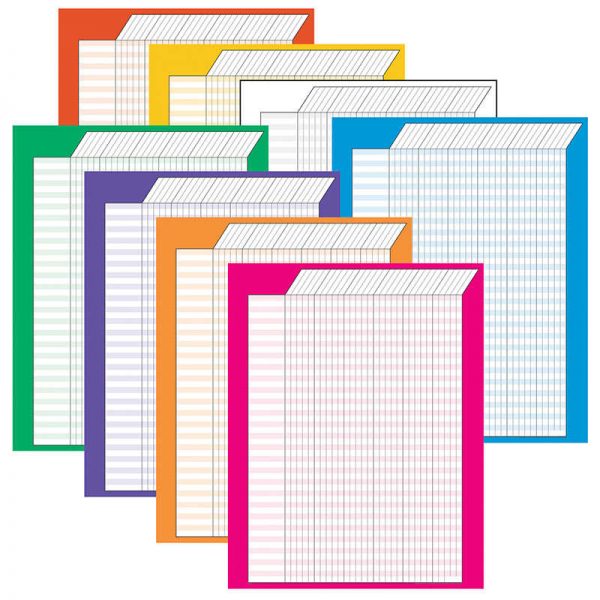 TREND Vertical Incentive Charts, 22" x 28", Jumbo Variety Pack - 8/pkg