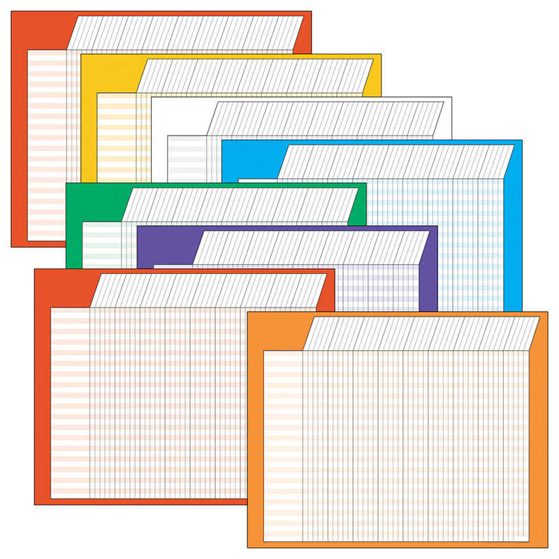 TREND Horizontal Incentive Charts – Jumbo Variety Pack, 22" x 28", Set of 8