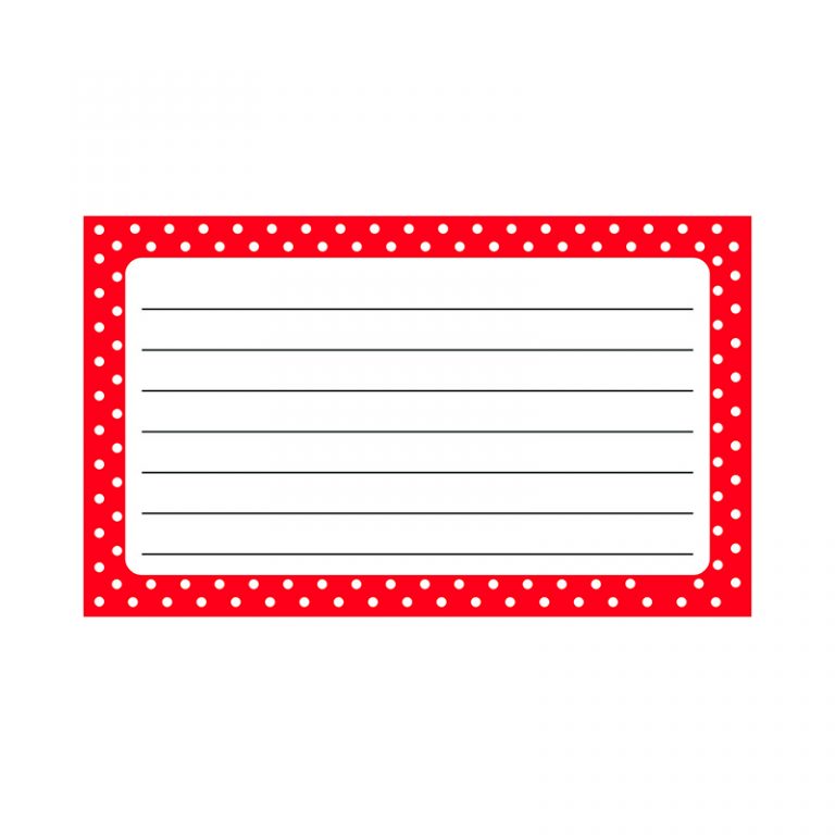 TREND Polka Dots Red Lined Terrific Index Cards™, 75 ct.