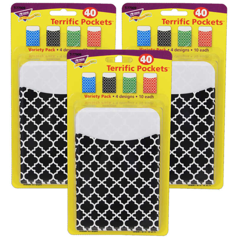 TREND Moroccan Terrific Pockets™ Variety Pack, 40 Per Pack, 3 Packs