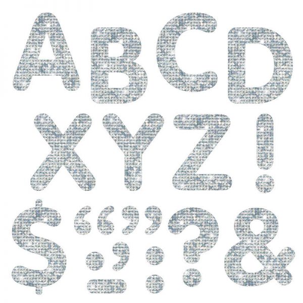 TREND Silver Sparkle 2" STICK-EZE® Sparkle Letters