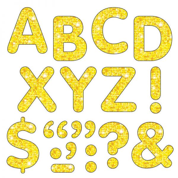 TREND Yellow Sparkle 2" STICK-EZE® Sparkle Letters