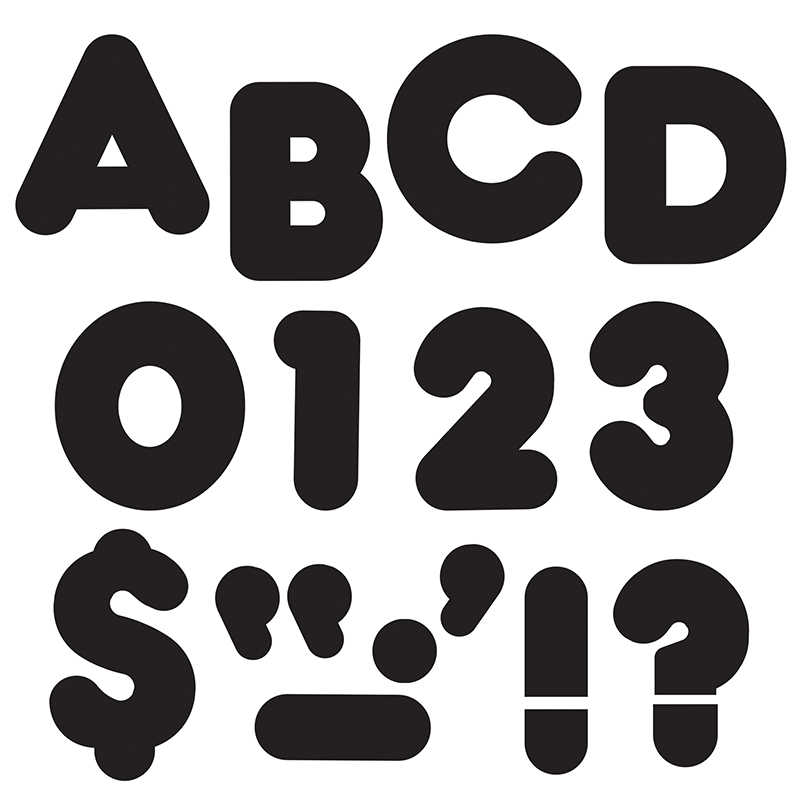 TREND Black 3" Casual Uppercase Ready Letters®