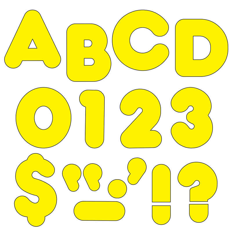 TREND Yellow 3" Casual Uppercase Ready Letters®