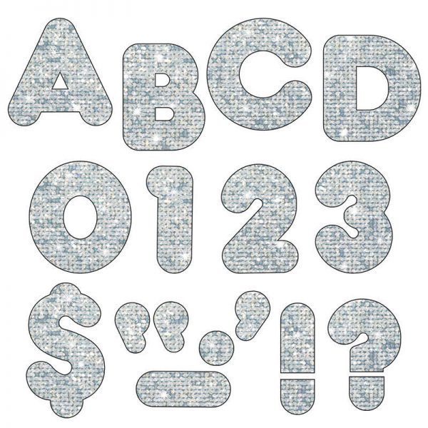 TREND Silver Sparkle 3" Casual UC Ready Letters®
