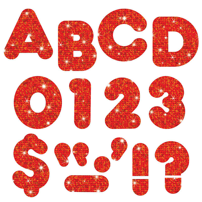 TREND Red Sparkle 3" Casual UC Ready Letters®