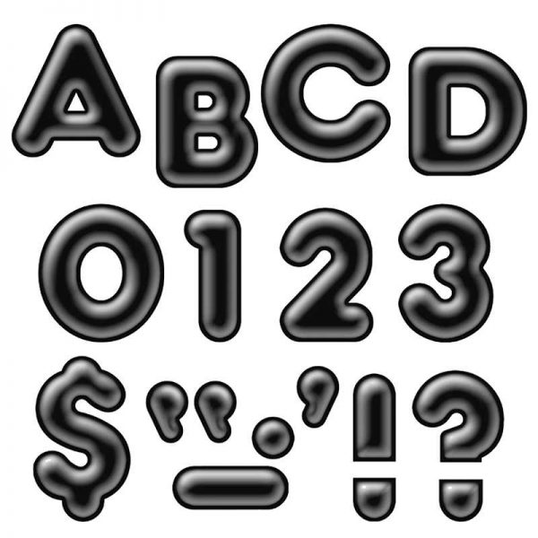 TREND Black 4" 3-D Uppercase Ready Letters®