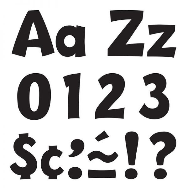 TREND Black 4-Inch Playful Uppercase/Lowercase Combo Pack (EN/SP) Ready Letters®