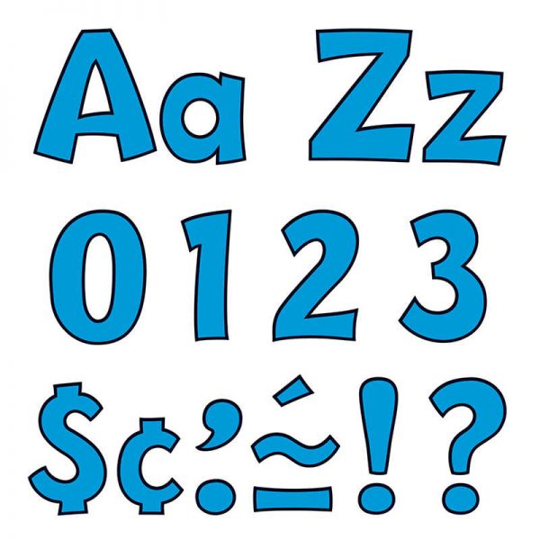 TREND Blue 4-Inch Playful Uppercase/Lowercase Combo Pack (EN/SP) Ready Letters®
