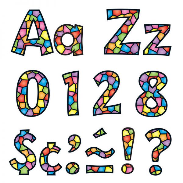 TREND Stained Glass 4" Playful Combo Ready Letters®
