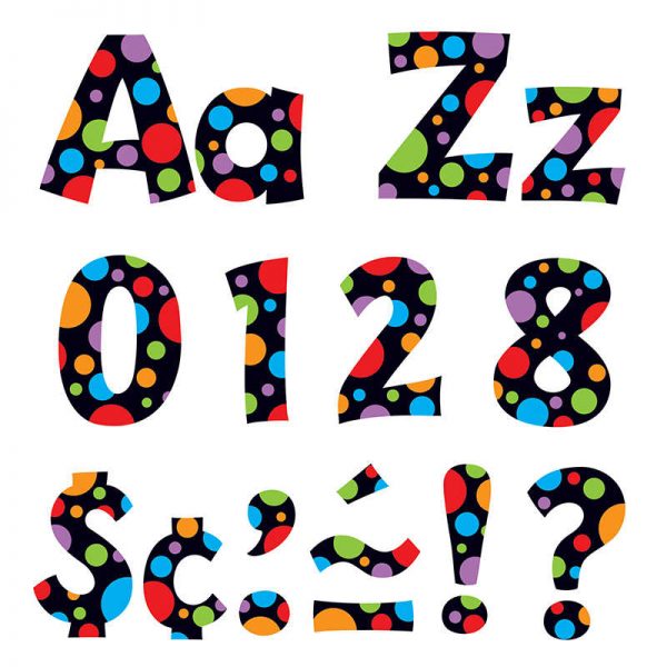 TREND Neon Dots 4" Playful Combo Ready Letters®