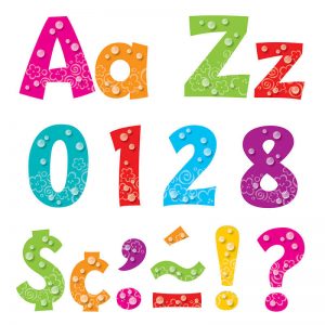 TREND Bubbles 4-Inch Playful Uppercase/Lowercase Combo Pack (EN/SP) Ready Letters®