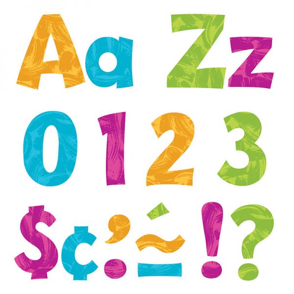 TREND Paint Strokes 4" Playful Combo Ready Letters®