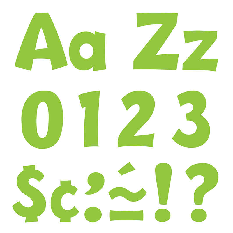 TREND Lime 4-Inch Playful Uppercase/Lowercase Combo Pack (EN/SP) Ready Letters®