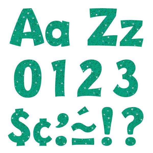 TREND Teal Sparkle 4" Playful Combo Ready Letters®