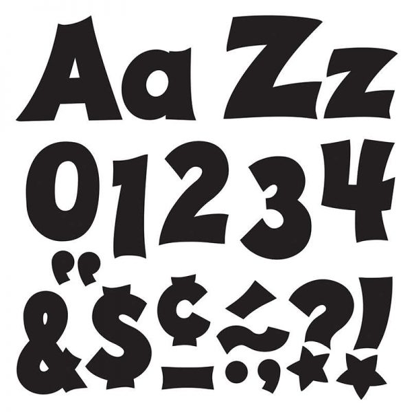 TREND Black 4-Inch Friendly Uppercase/Lowercase Combo Pack (EN/SP) Ready Letters®