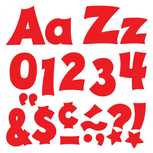 TREND Red 4-Inch Friendly Uppercase/Lowercase Combo Pack (EN/SP) Ready Letters®