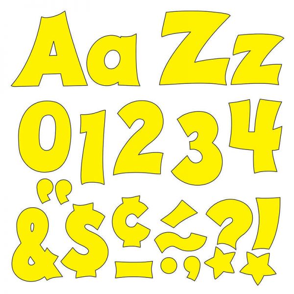 TREND Yellow 4-Inch Friendly Uppercase/Lowercase Combo Pack (EN/SP) Ready Letters®