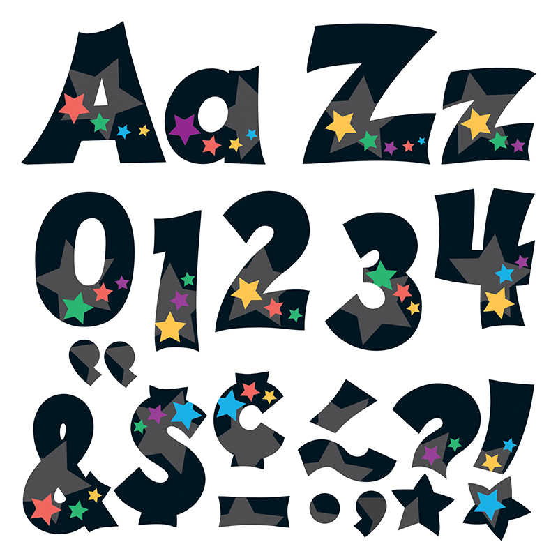 TREND Stargazer 4-Inch Friendly Uppercase/Lowercase Combo Pack (EN/SP) Ready Letters®