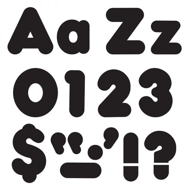 TREND Black 4-Inch Casual Uppercase/Lowercase Combo Pack Ready Letters®