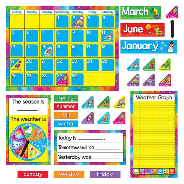 TREND Year Around Calendar Bulletin Board Set