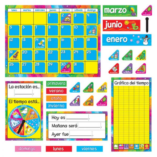 TREND Calendario Anual (Spanish) Bulletin Board Set, 2 Sets