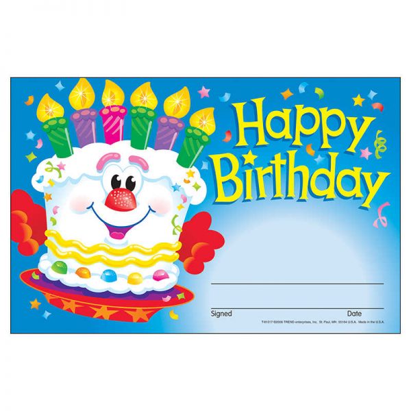TREND Happy Birthday Cake Recognition Awards, 30 ct