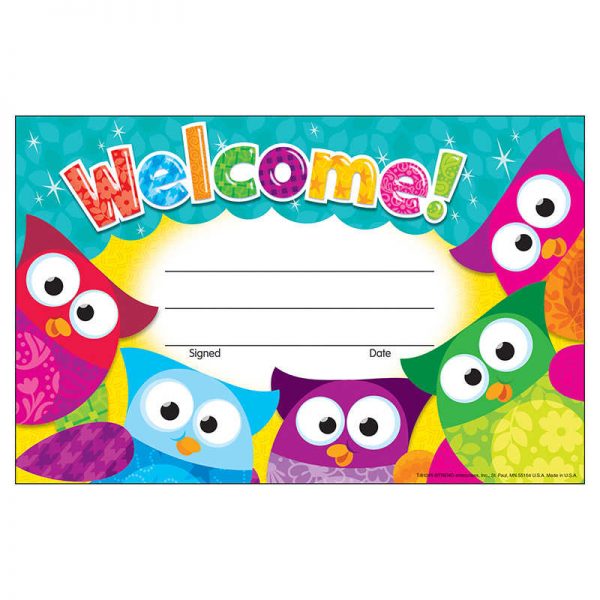TREND Welcome! Owl-Stars!® Recognition Awards, 30 ct
