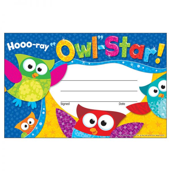 TREND Hooo-ray Owl-Star! Recognition Awards, 30 ct