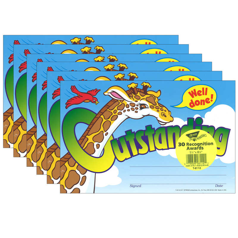 TREND Outstanding Recognition Awards, 30 Per Pack, 6 Packs