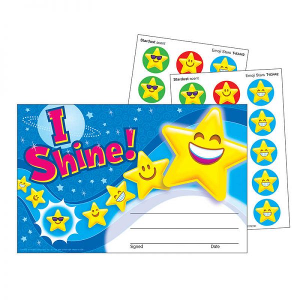 TREND I Shine! Emojis Scratch 'n Sniff Awards, 24 ct