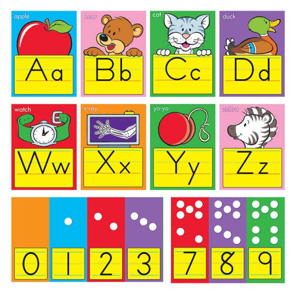 TREND ABC Fun Alphabet Zaner-Bloser Manuscript Bulletin Board Set