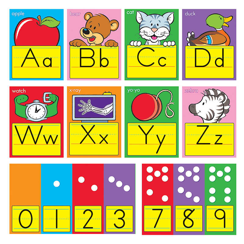 TREND ABC Fun Alphabet Zaner-Bloser Manuscript Bulletin Board Set - T-8137  - TeachersParadise