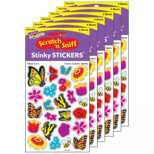 TREND Garden Delights Stinky Stickers®, Mixed Shapes, 96 Per Pack, 6 Packs